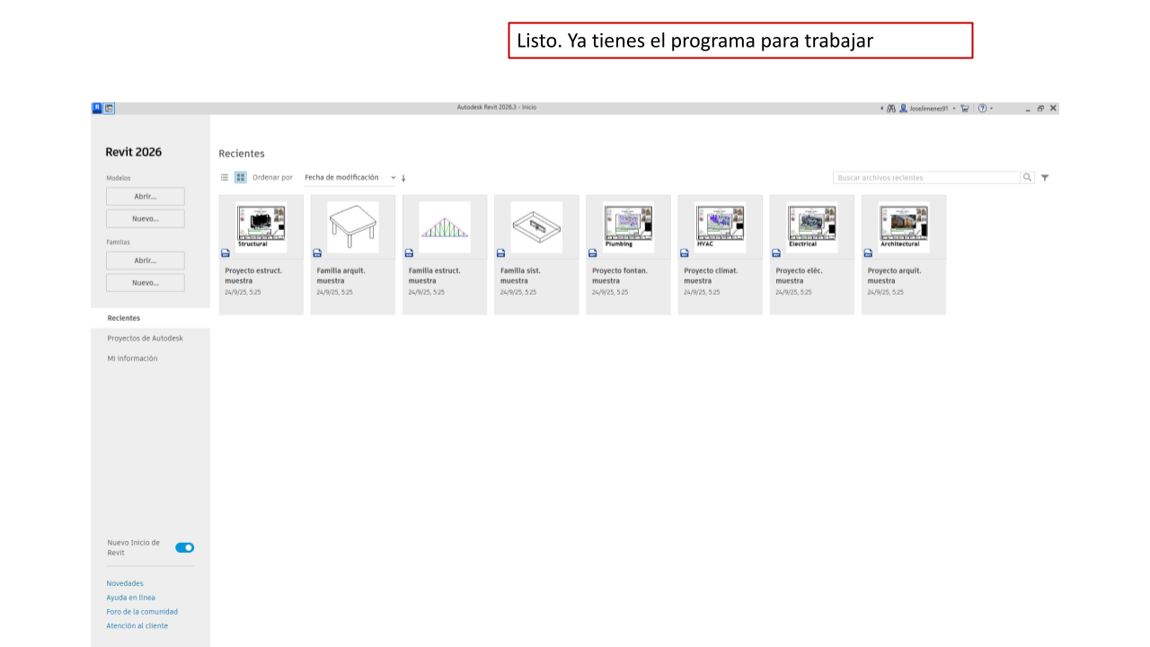 Inicio de sesión para abrir el producto